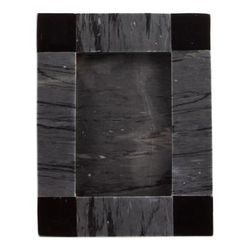 Grey Energy,'Grey and Black Marble Photo Frame from Mexico (4x6)'