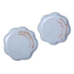 Naked Blue,'Hand Crafted Ceramic Dessert Plates (Pair)'