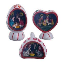 Christmas Trio,'Small Nativity Sculptures (Set of 3)'