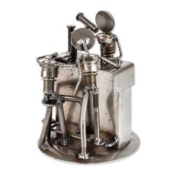 Upcycled auto parts sculpture, 'Rustic Cantina'