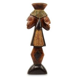Wood sculpture, 'Shango'