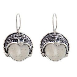 'Royal Lady' - Sterling Silver and Blue Topaz Drop Earrings