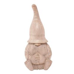 'Hand-Carved Gnome Hibiscus Wood Sculpture from Bali'
