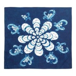 Flower of Paradise,'Floral Batik Cotton Table Cloth from El Salvador'