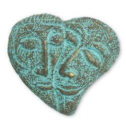 Recycled paper wall sculpture, 'Romantic Heart'