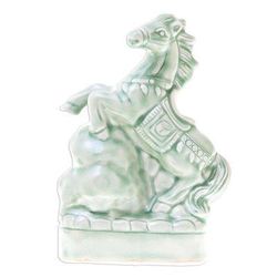 Lucky Horse,'Celadon Ceramic Horse Sculpture Crafted in Thailand'
