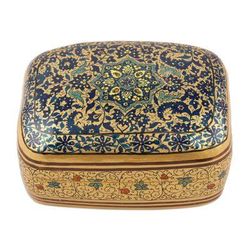 Persian Charm,'Papier Mache Floral-Motif Box from India'