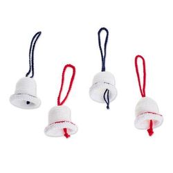 Bells of Bethlehem,'Hand-Crocheted Bell-Shaped Ornaments (Set of 4)'