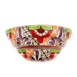 Colorful Garden,'Half Round Talavera Style Ceramic Wall Planter'