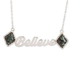 Believing,'Inspirational Jade Necklace'