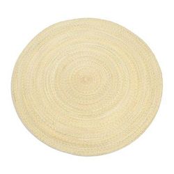 Single Braided Circles,'Single Layer Braided Palm Frond Accent Mat from Mexico'