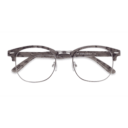 Unisex s browline Speckled Gray Plastic, Metal Prescription eyeglasses - Eyebuydirect s Roots