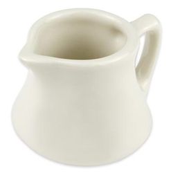 Hall China 1950AWHA 3 1/2 oz Empire Creamer - China, White