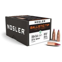 Nosler Ballistic Tip Lead Free Varmint Rifle Bullet .20 Caliber 32gr 100ct 45140