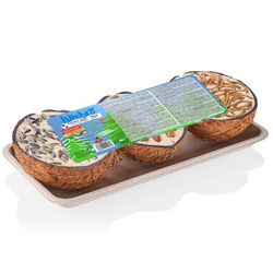 9x Lillebro Coconut Shells with Bird Food