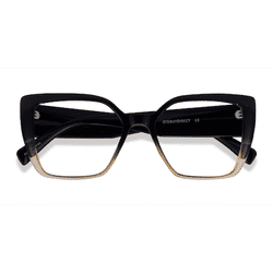 Female s horn Black Clear Brown Plastic Prescription eyeglasses - Eyebuydirect s Pierrette