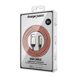 ChargeWorx Elements Lightning to USB Type-A Male Cable (6', Orange) CHA-CX1200ORG