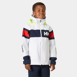 Helly Hansen Junior Salt 2 Waterproof Sailing Jacket White 140/10