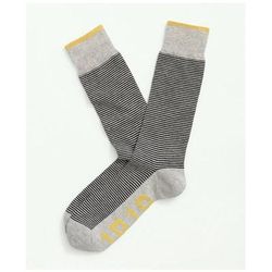 Brooks Brothers Men's Cotton Blend Feeder Striped Socks | Grey