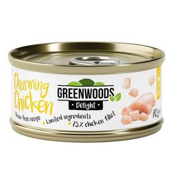 24x70g Adult Chicken in Broth Greenwoods Delight Wet Cat Food