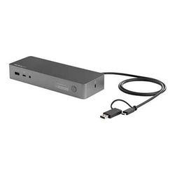 StarTech.com Dual Monitor 4K Hybrid Universal USB-C & USB-A Docking Station with 100W Power Delivery