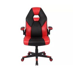 Office Depot RS Gaming RGX Faux Leather High-Back Gaming Chair, Black/Red