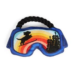 Ski Goggles Dog Toy, Medium, Orange