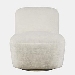 Josie Upholstered Contemporary Casual Swivel Accent Chair - Jofran JOSIE-SW-SNOW