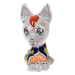 'Hacienda-Inspired Grey Xoloitzcuintle Ceramic Sculpture'