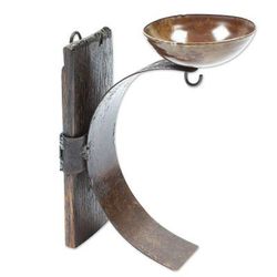 Rustic Little Light,'Iron and Wood Wall Barrel Sconce Handcrafted in Mexico'