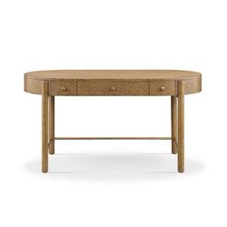 Hadleigh Brown Oval Writing Desk - Magnussen Home H5558-01