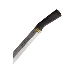 Scandinoff Valknut Classic Nordic Night Knife 11.63in Overall 6.63in Stonewash Sleipner Tool Steel Wharncliffe Blade Black Curly Birch Handle