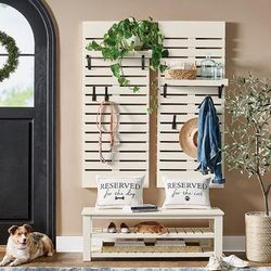 Cullen Entryway Collection - Antique White, Antique White/Full Entryway Set - Grandin Road