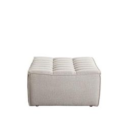 Marshall Scooped Seat Ottoman in Sand Fabric by Diamond Sofa - Diamond Sofa MARSHALLOTSD