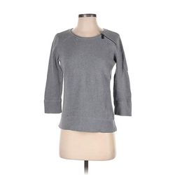 Talbots Outlet Sweatshirt: Gray Tops - Women's Size P Petite