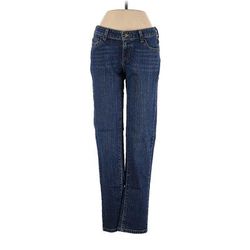 Garnet Hill Jeans - Mid/Reg Rise: Blue Bottoms - Women's Size 00 Petite