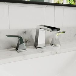 Randolph Morris Waterfall Widespread Bathroom Sink Faucet - Metal Lever Handles RMX301-CP