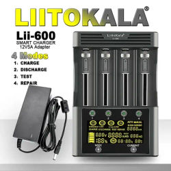 LiitoKala Lii-600 Battery Charger 12V5A For Li-ion 3.7V and NiMH 1.2V Battery Lii-202 402 Lii-S8 S12 Lii-500 18650 26650 AA AAA