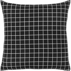 Lieux 18" Square Modern Black/Off White Throw Pillow - Boutique Rugs