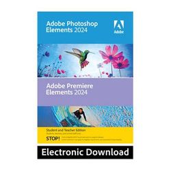 Adobe Photoshop & Premiere Elements 2024 (Windows, Student & Teacher Edition, Dow 65330294