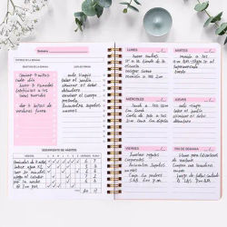 2023 A5 Agenda spagnola Notebook Bullet Daily Weekly Journal Schedule English Planner Organizer