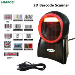 Scanner di codici a barre omnidirezionale 2D 1D 2D QR Code Desktop Auto Sense codice a barre USB