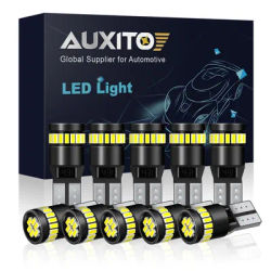 AUXITO 10Pcs W5W LED T10 LED Canbus lampadine posizione parcheggio auto luci di ingombro mappa