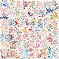 10/30/60pcs Kawaii Anime Lolita Girl Stickers Cute Cartoon Decal Kids Toy Laptop Phone Notebook