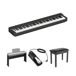 Yamaha P-225 88-Key Portable Digital Piano Kit with Furniture Stand, Bench, and Su P225B