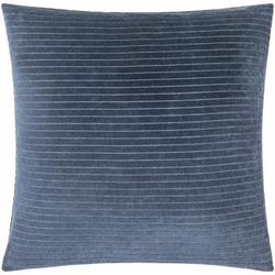 Rawya 20" Square Modern Cotton Navy Throw Pillow - Boutique Rugs
