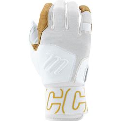 Marucci Blacksmith Full Wrap Adult Baseball Batting Gloves White