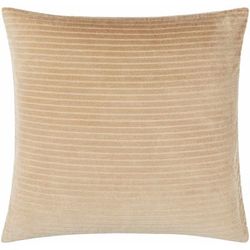 Rawya 20" Square Modern Cotton Tan Throw Pillow - Boutique Rugs