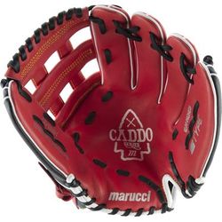 Marucci Caddo Series 12" H-Web Baseball Glove - Right Hand Throw Red/Black