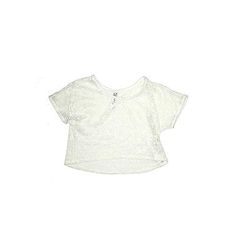 Beautees Short Sleeve Top White Keyhole Tops - Kids Girl's Size 12